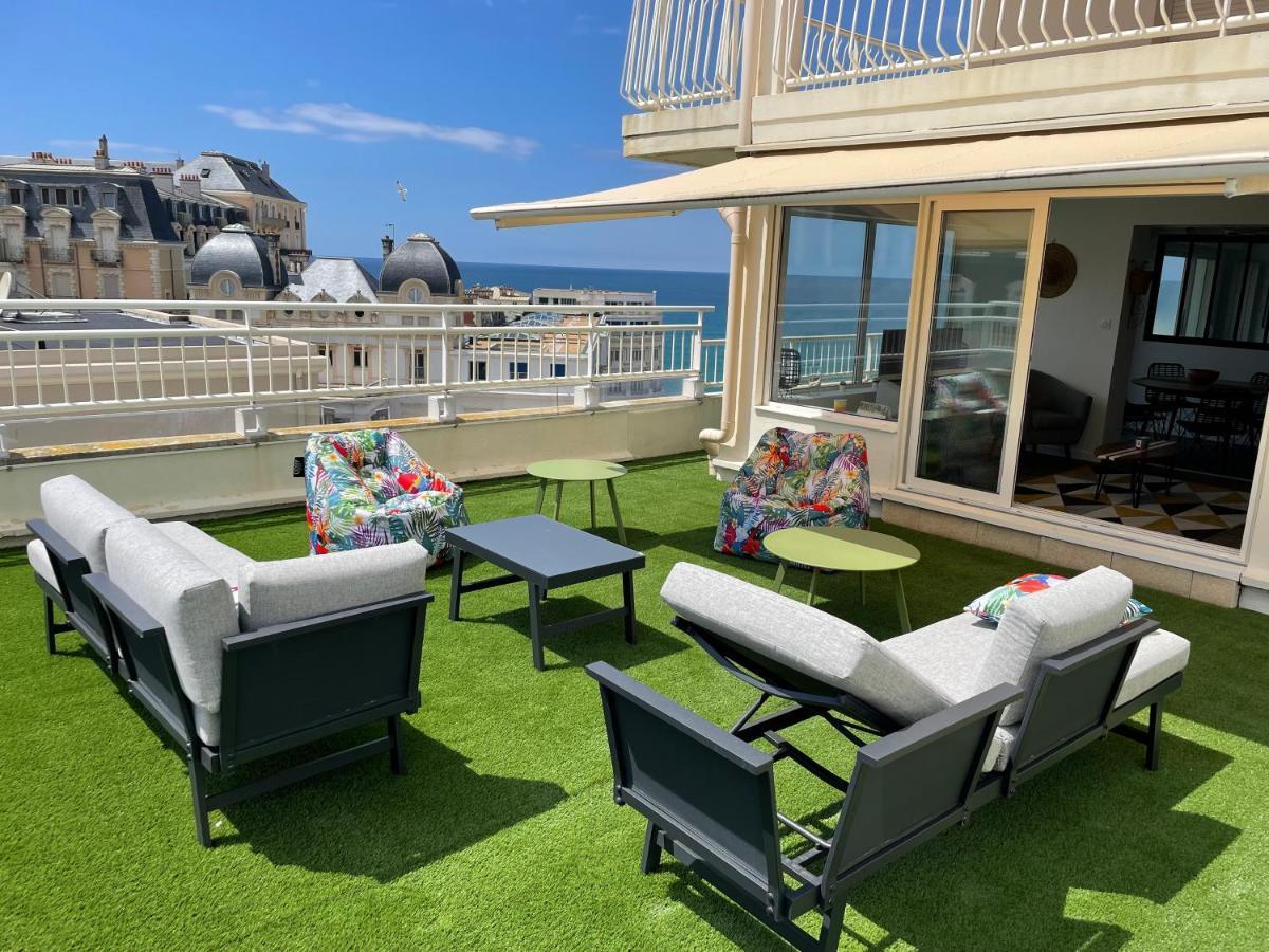 T3 Bis - 4 Etoiles Rooftop Et Vue Mer - Bellevue 비아히쯔 외부 사진